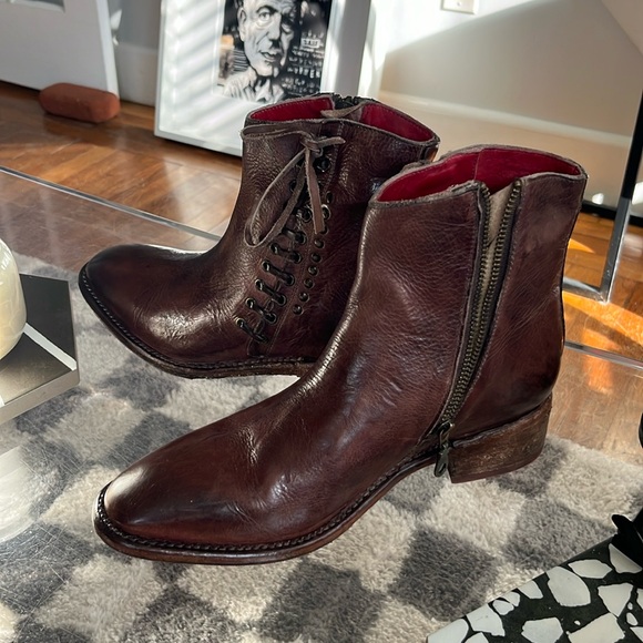 Sz 9 • Bed Stu Women's Aldina Boots - Teak Rustic Tremolo - Picture 3 of 11